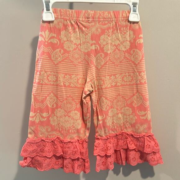 Matilda Jane size 4 Sugar Rush Pink Damask Ruffle Capri Pant - Picture 7 of 7